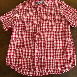 Old Navy Red Checkered Men's Shirt